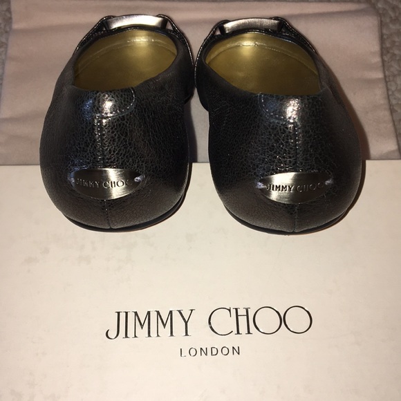 Jimmy Choo Women’s Gunmetal Baker Flat’s 36.5. - Picture 4 of 5